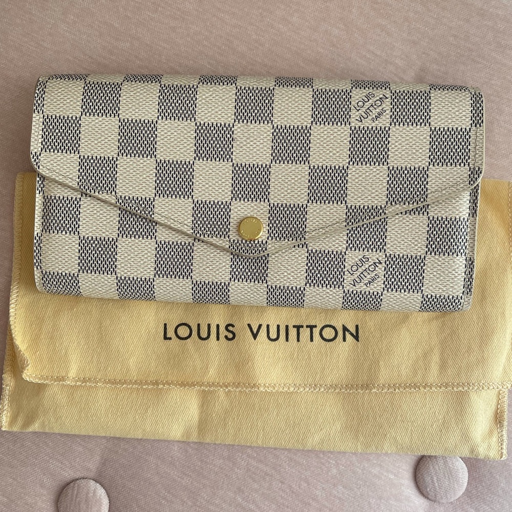 Louis Vuitton Canvas Damier Azur Sarah Wallet